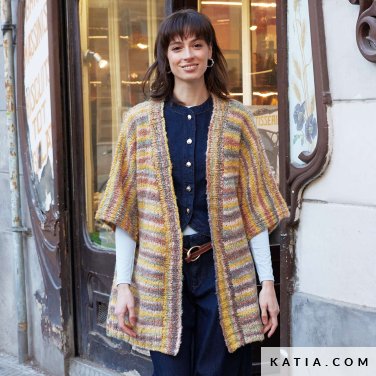 patroon breien haken dames jas herfst winter katia 7923 7 p
