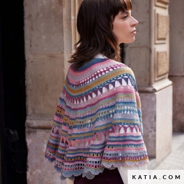 patroon breien haken dames stola herfst winter katia 7923 18 p