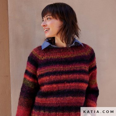 patroon breien haken dames trui herfst winter katia 7923 1 p