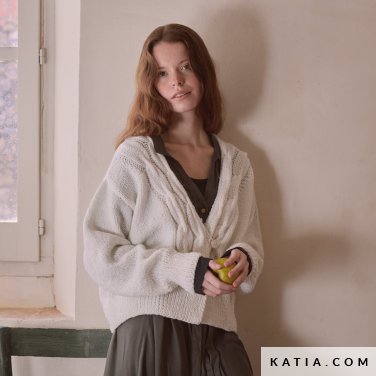 patroon breien haken dames jas herfst winter katia 7924 2 p