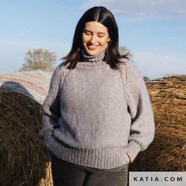 patroon breien haken dames trui herfst winter katia 7925 9 p