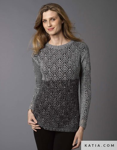 Sweater Woman Autumn Winter Models Patterns Katia Com