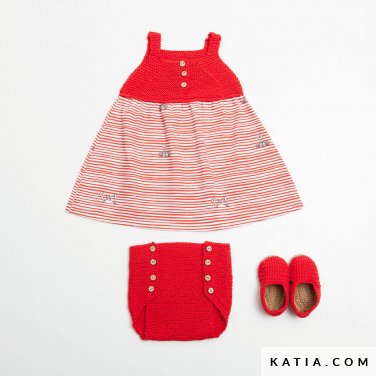 Layette : la petite robe marinière by Anny Blatt à tricoter