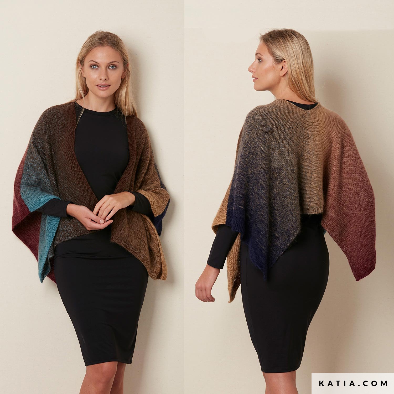 Poncho Mujer Otoño / Invierno patrones
