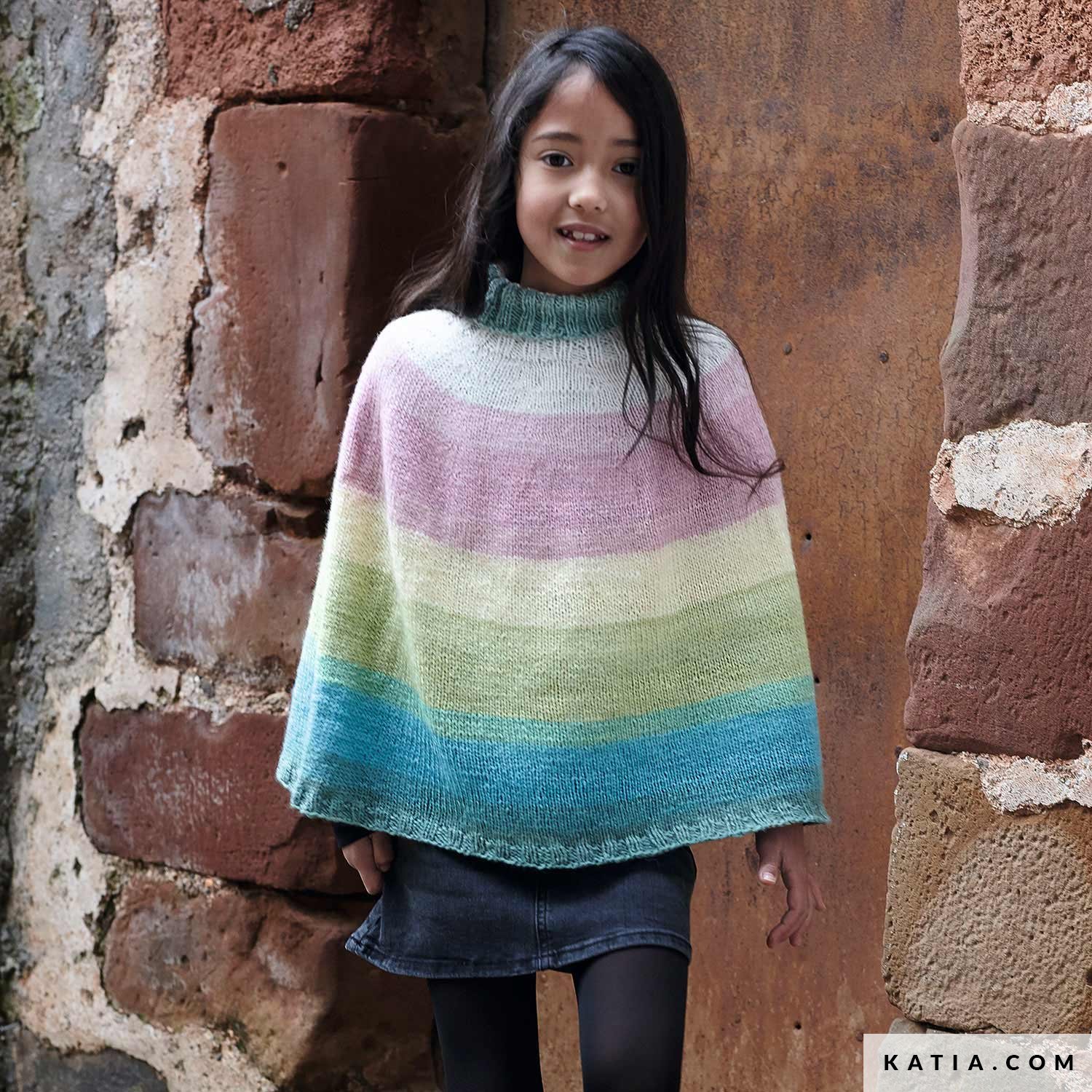 Poncho Enfant Automne Hiver Modeles Patrons Katia Com