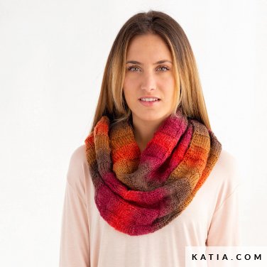 patroon breien haken dames colsjaal herfst winter katia 8030 446 p