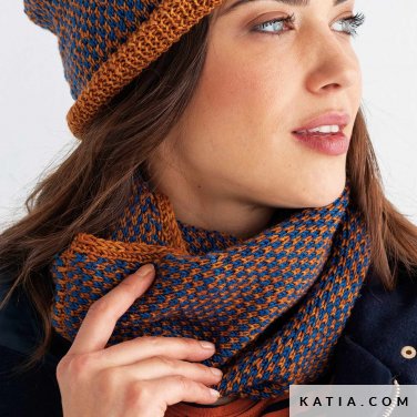pattern knit crochet woman cowl autumn winter katia 8030 462 p
