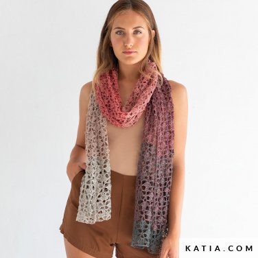 patroon breien haken dames omslagdoek lente zomer katia 8031 462 p