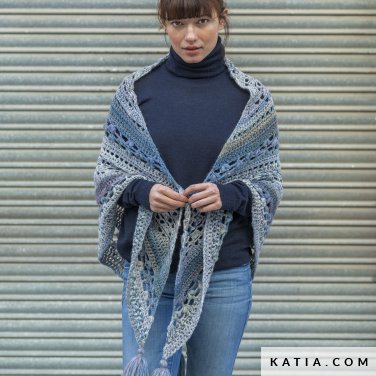 Katia Melody Jacquard 254 Ovillo de lana merino 100 g, con borde de jacquard