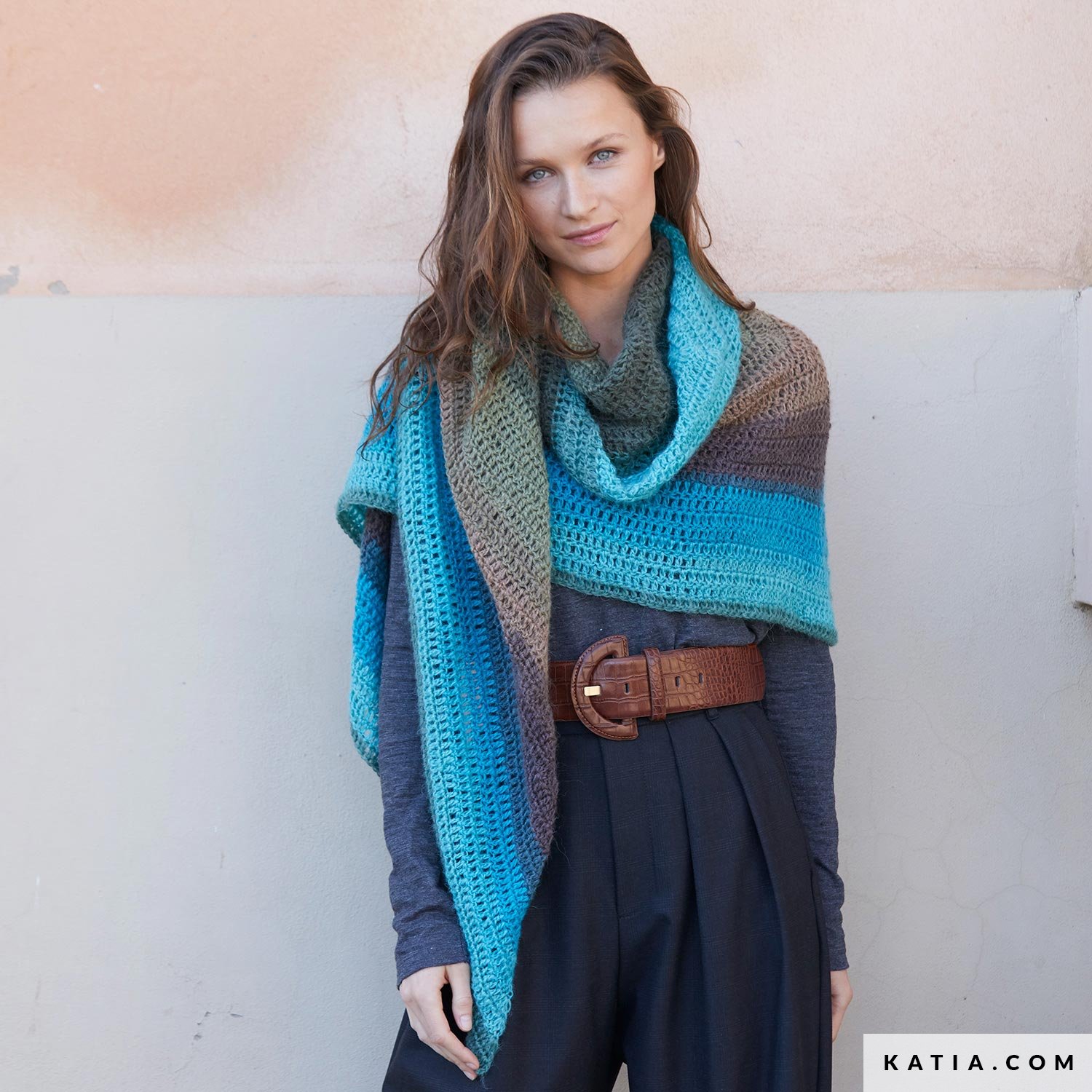 Scialle Pashmina CTM Basic Morbido E Leggero Per Donna | Tinta Unica Marrone Con Frange | Per Matrimoni, Chiesa, Eventi Formali | 175 X 66 Cm - 4
