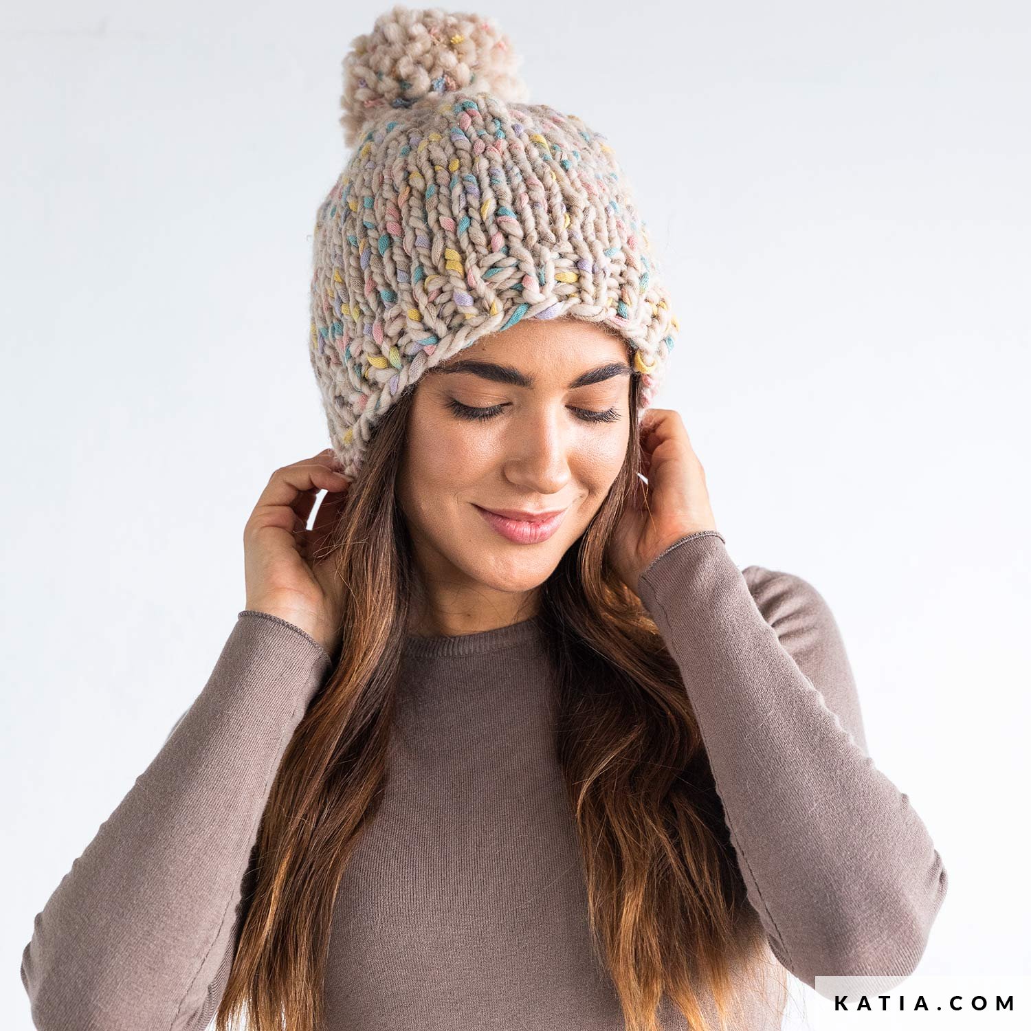 Bonnet Femme Djfkey - Coton Double Couche, Automne-hiver, Taille Unique (tour 56-60 Cm), Décontracté Et Chaud