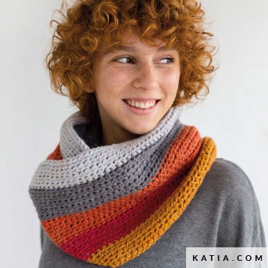 patroon breien haken dames colsjaal herfst winter katia 8034 335 p