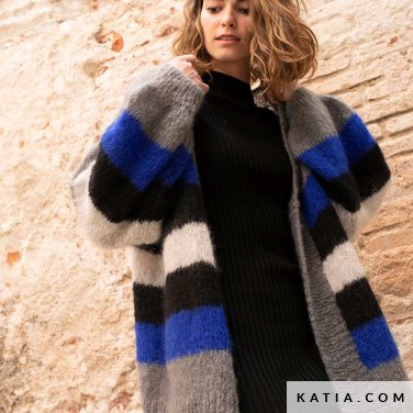 patroon breien haken dames jas herfst winter katia 8034 390 p
