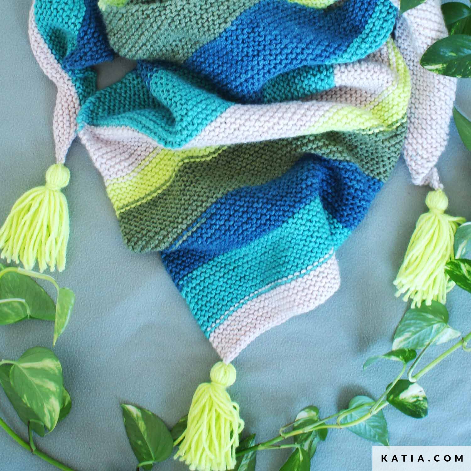 patroon breien haken dames stola herfst winter katia 8034 280 g