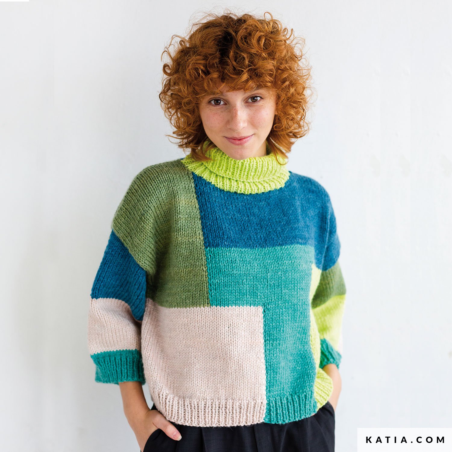 patroon breien haken dames trui herfst winter katia 8034 340 g
