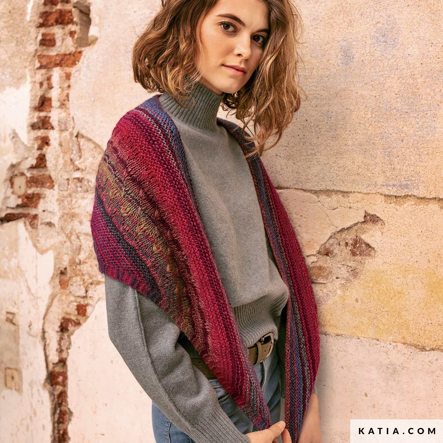 Shawl Woman Autumn Winter Models Patterns Katia Com