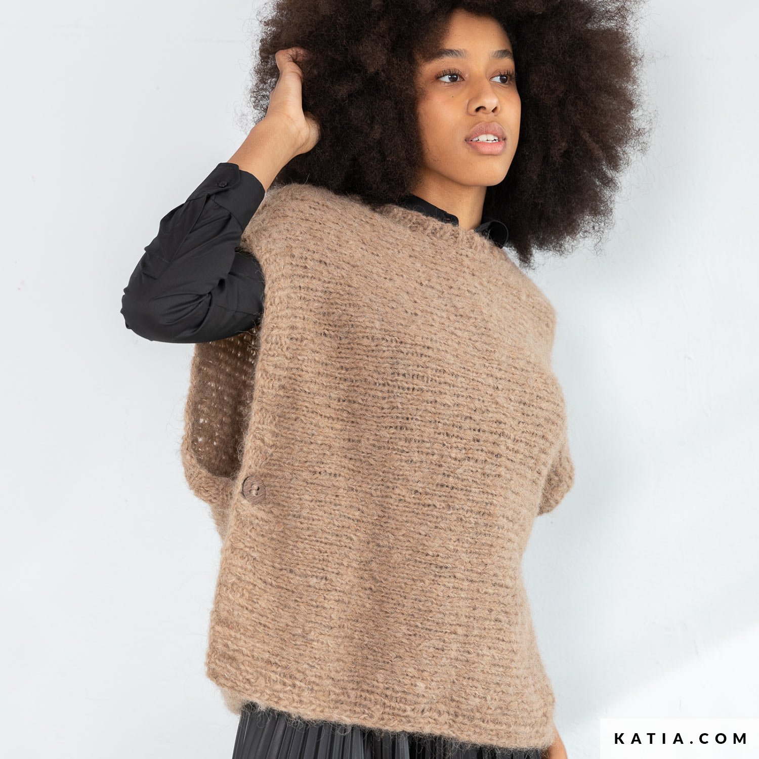 Pull en maille online sans manche femme