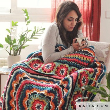 MES FAVORIS TRICOT-CROCHET: Modèle gratuit : Un joli plaid au cochet