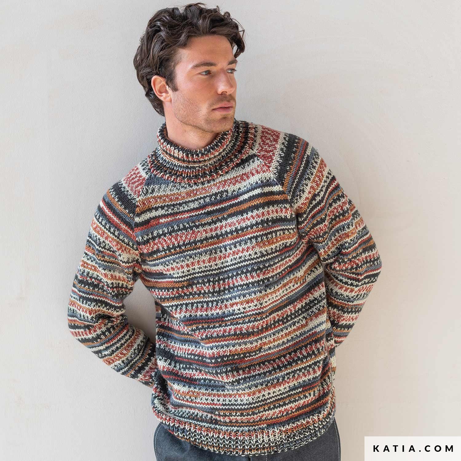 Modèle pullover homme 11 catalogue 238 Lang Yarns  Tricot homme gratuit,  Chandail pour hommes, Tricot homme