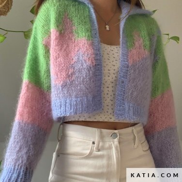 patroon breien haken dames jas herfst winter katia 8036 200 p