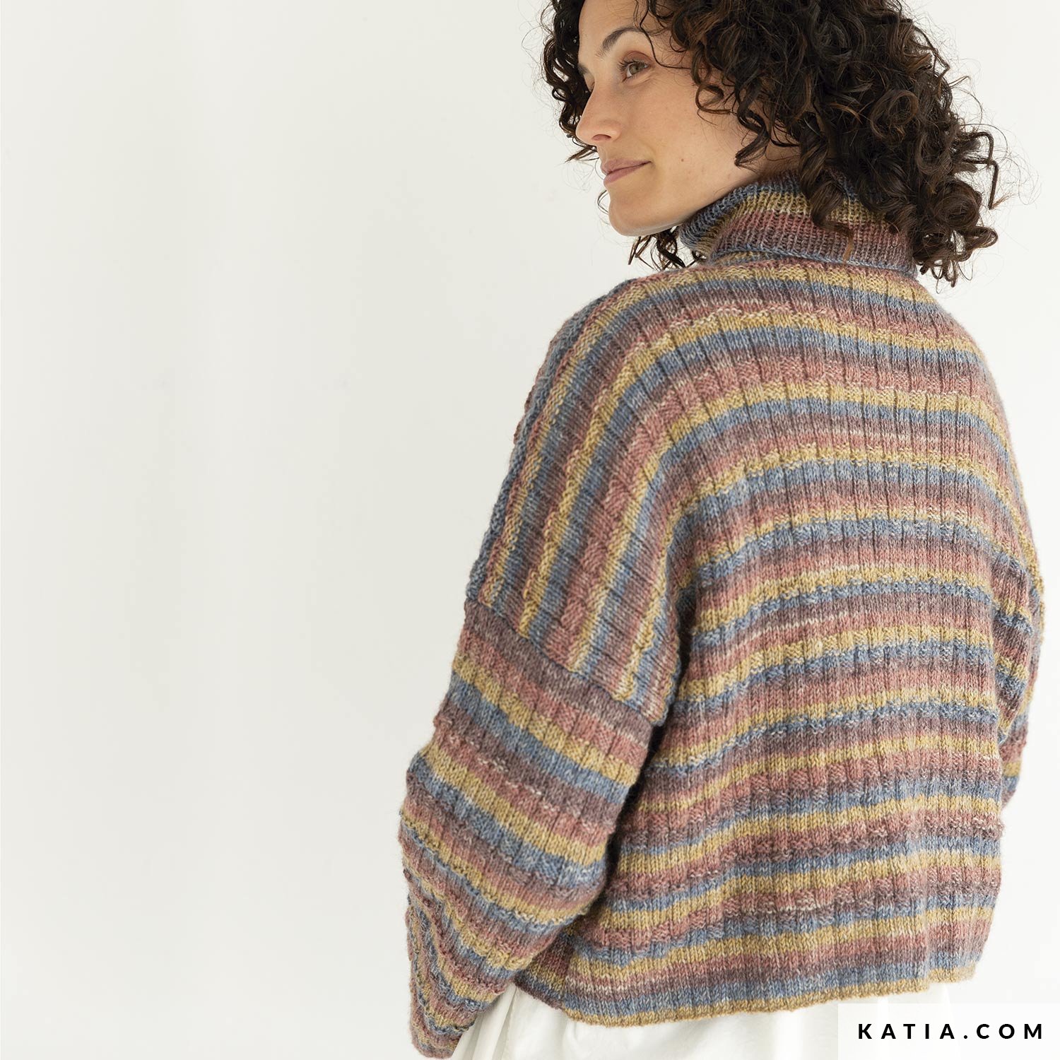【THEAIRTOWN】day v-neck off knit ★3color Colorblock Sweater-dress For Women | Factory