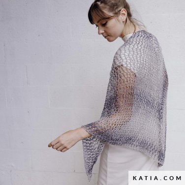patroon breien haken dames stola lente zomer katia 8037 479 p