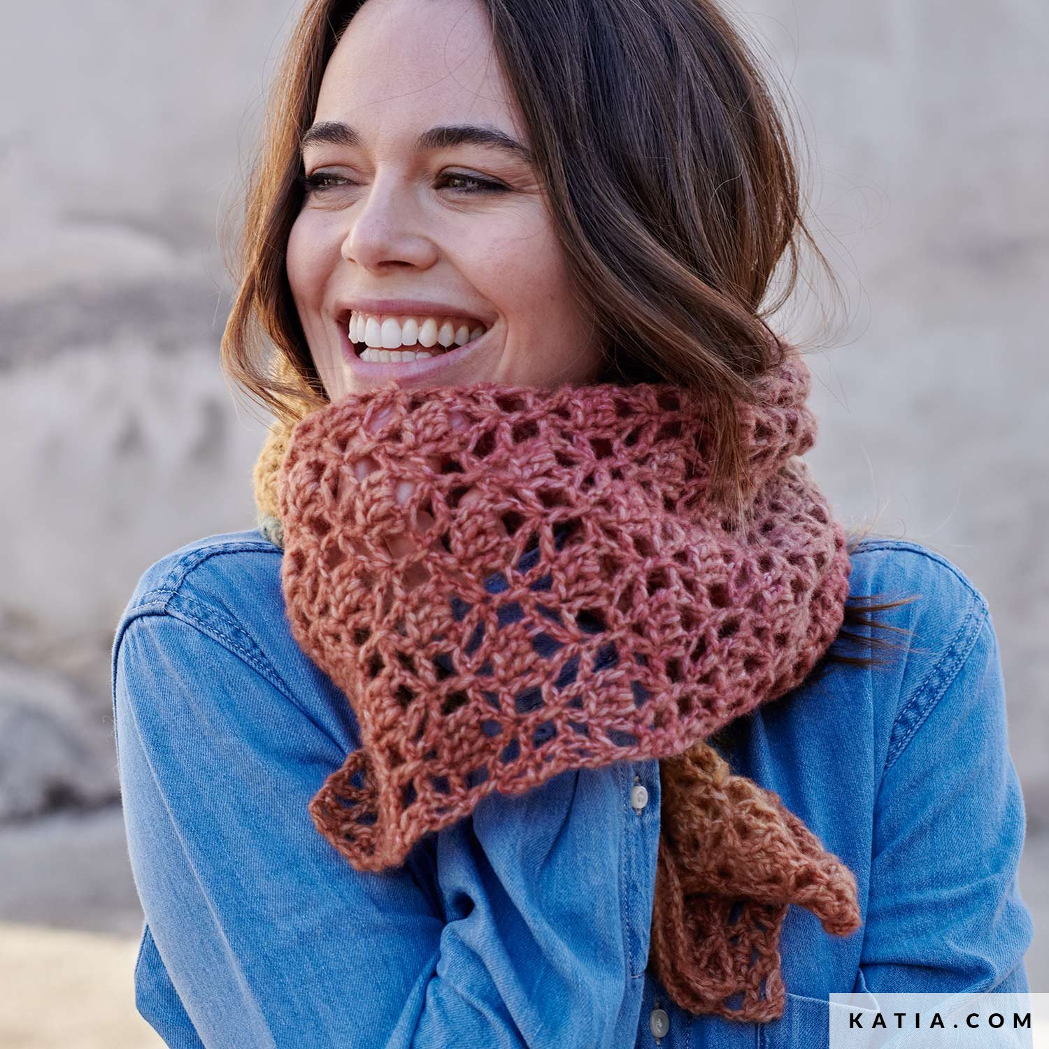 bufanda calada a crochet