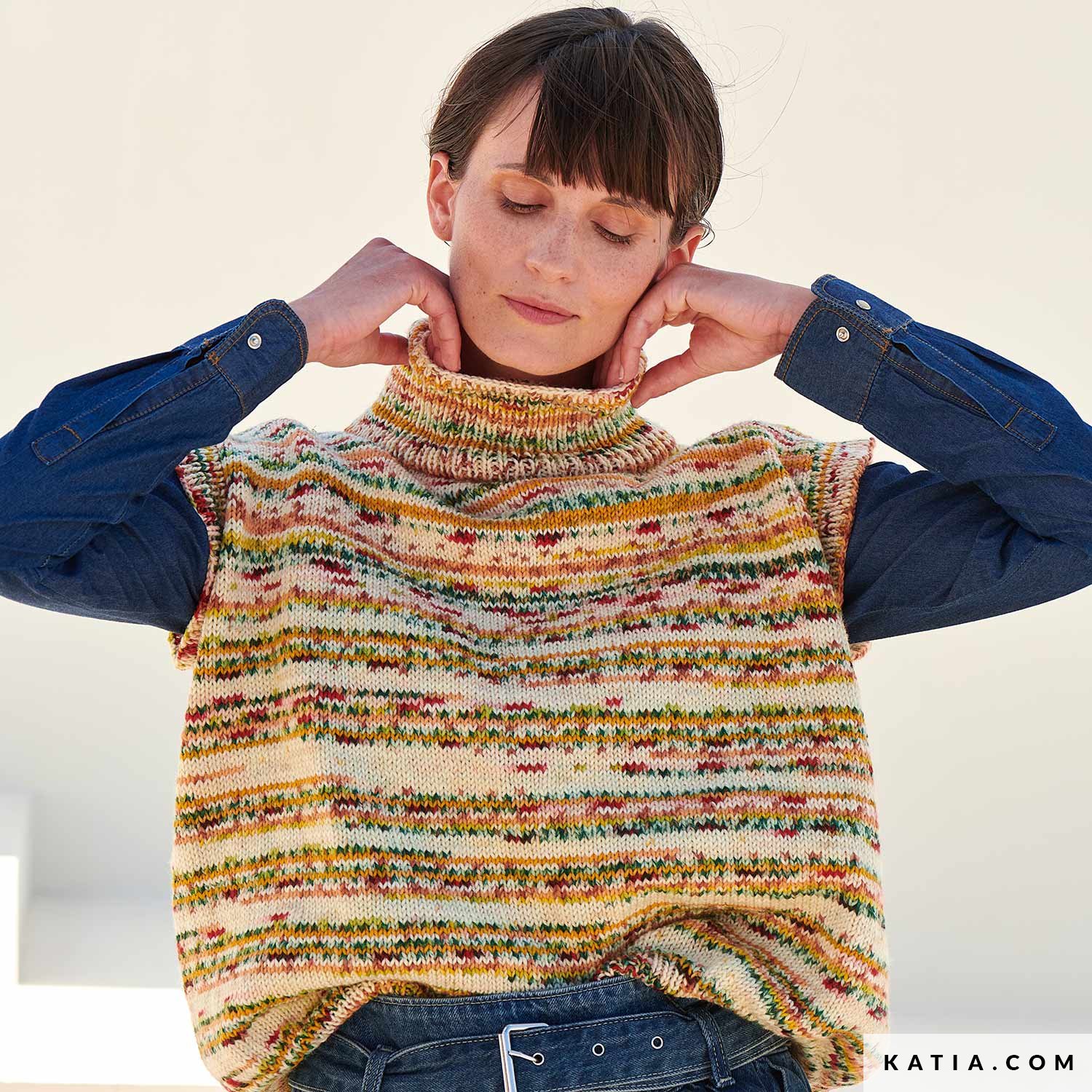 Gilet Sans Manches Tricoté Pour Femme NIDONE - Col V, élasthanne Doux, Cardigan à Superposer