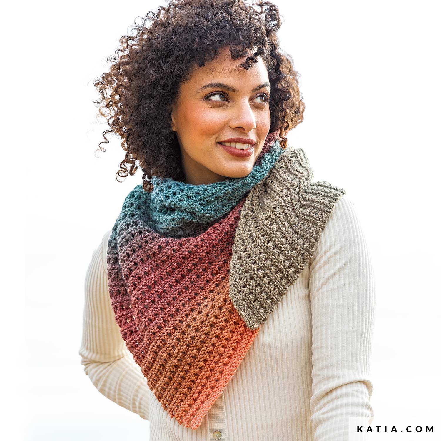 Sciarpa triangolare da donna invernale calda XXL, morbida sciarpa triangolare in cotone morbido triangolo caldo floreale donna modello autunno inverno sciarpa sciarpa invernale Hijab Cape, Blu, Taglia