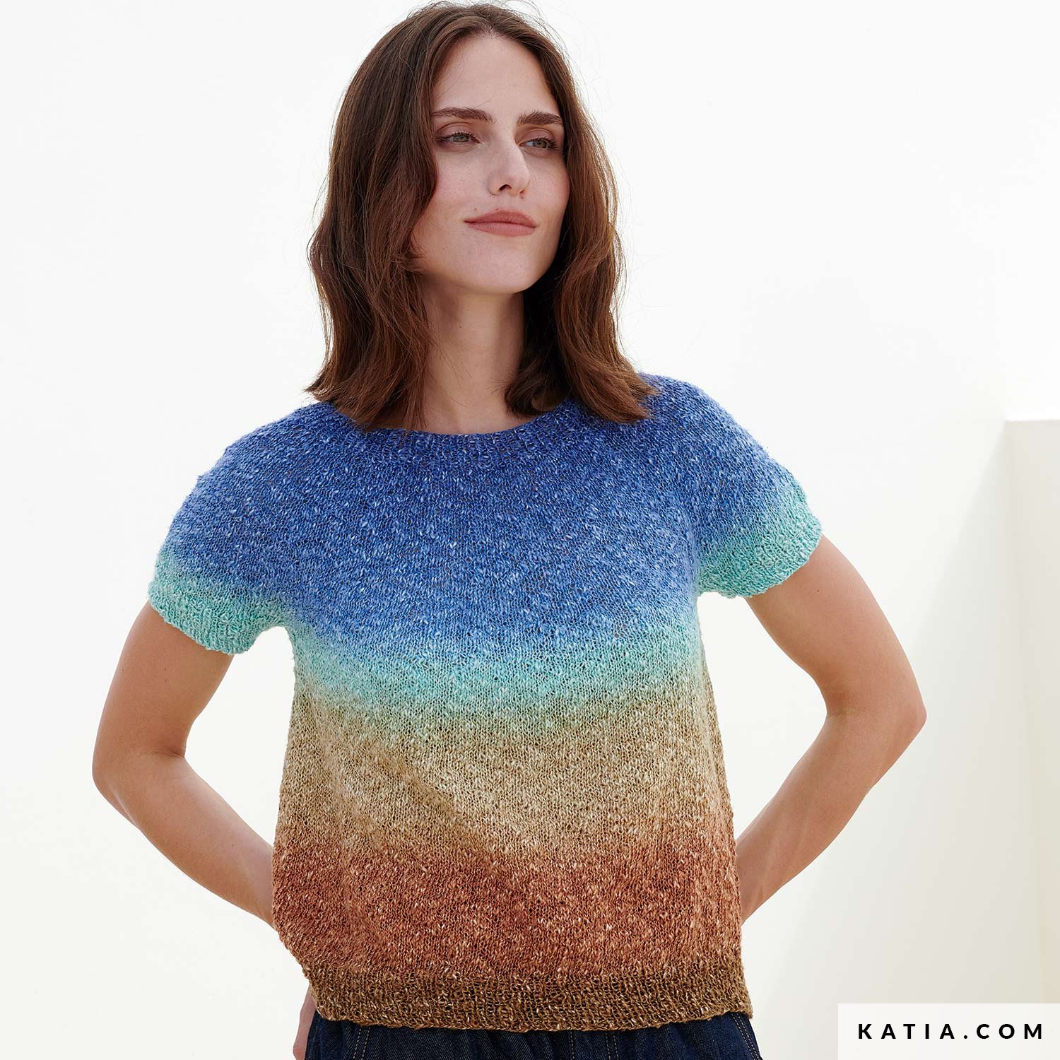 トップス TELOPLAN Aitiaya Colour Gradient Knit Sweater - Woman