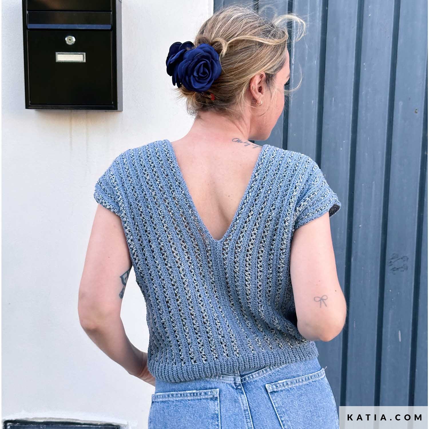 Crochet top with flowers - Women | MANGO Canada