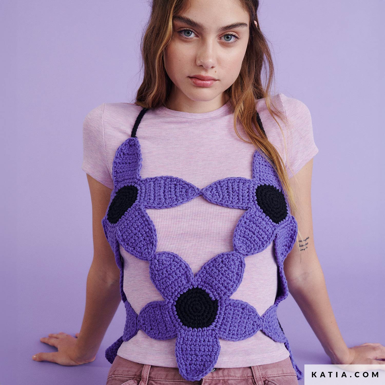 CROCHET LIKE FLOWER LONG TOP