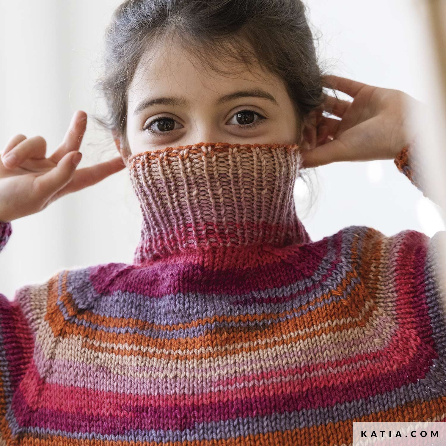 Robe Pull Fille Manches Longues - Tricot Col Rond Ligne A - Pour Automne/Hiver 4-14 Ans - Élégante & Confortable
