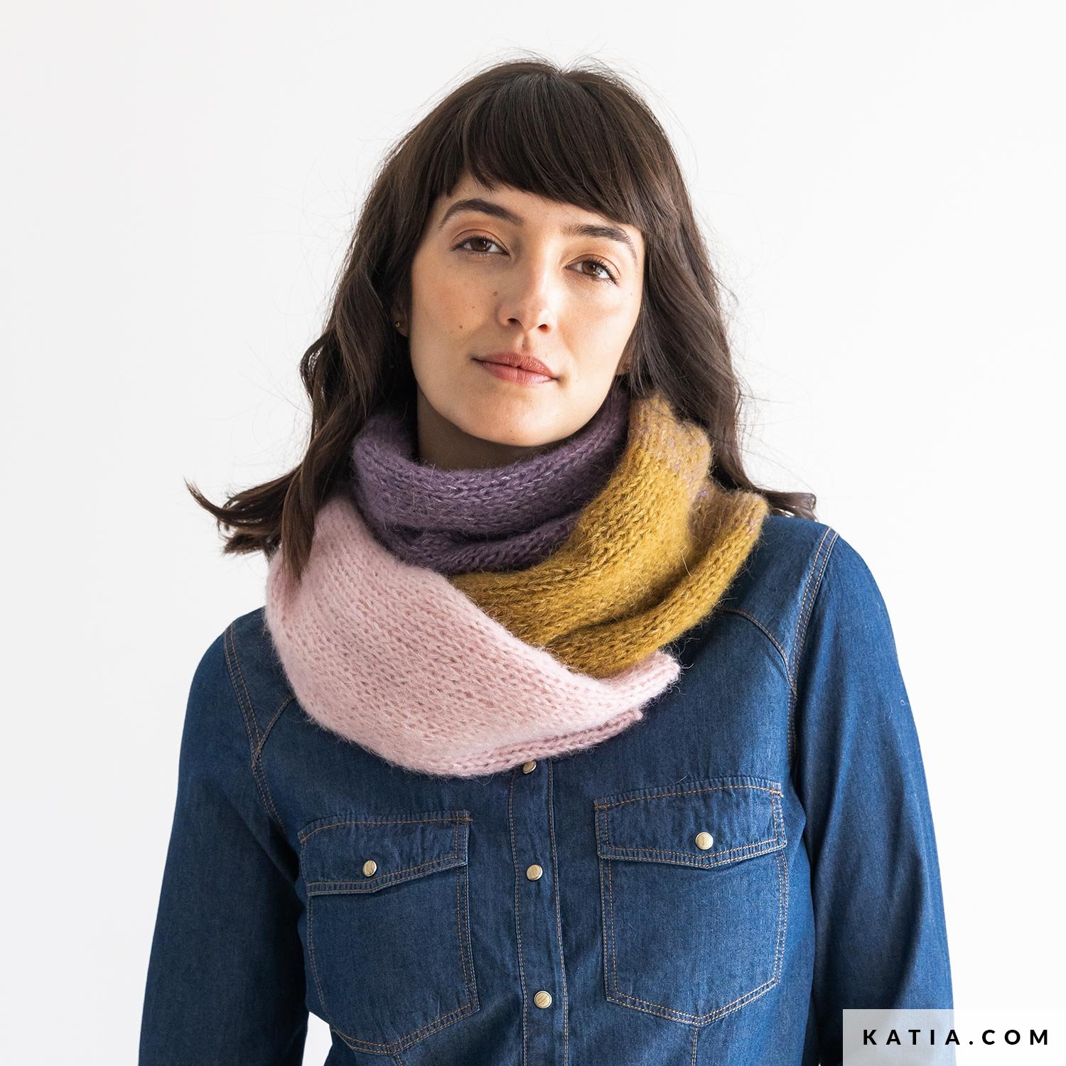 patroon breien haken dames sjaal herfst winter katia 8040 278 g