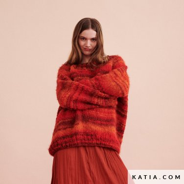 patroon breien haken dames trui herfst winter katia 8040 266 p