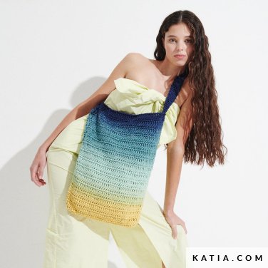 patron tejer punto ganchillo mujer tote bag primavera verano katia 8041 476 p