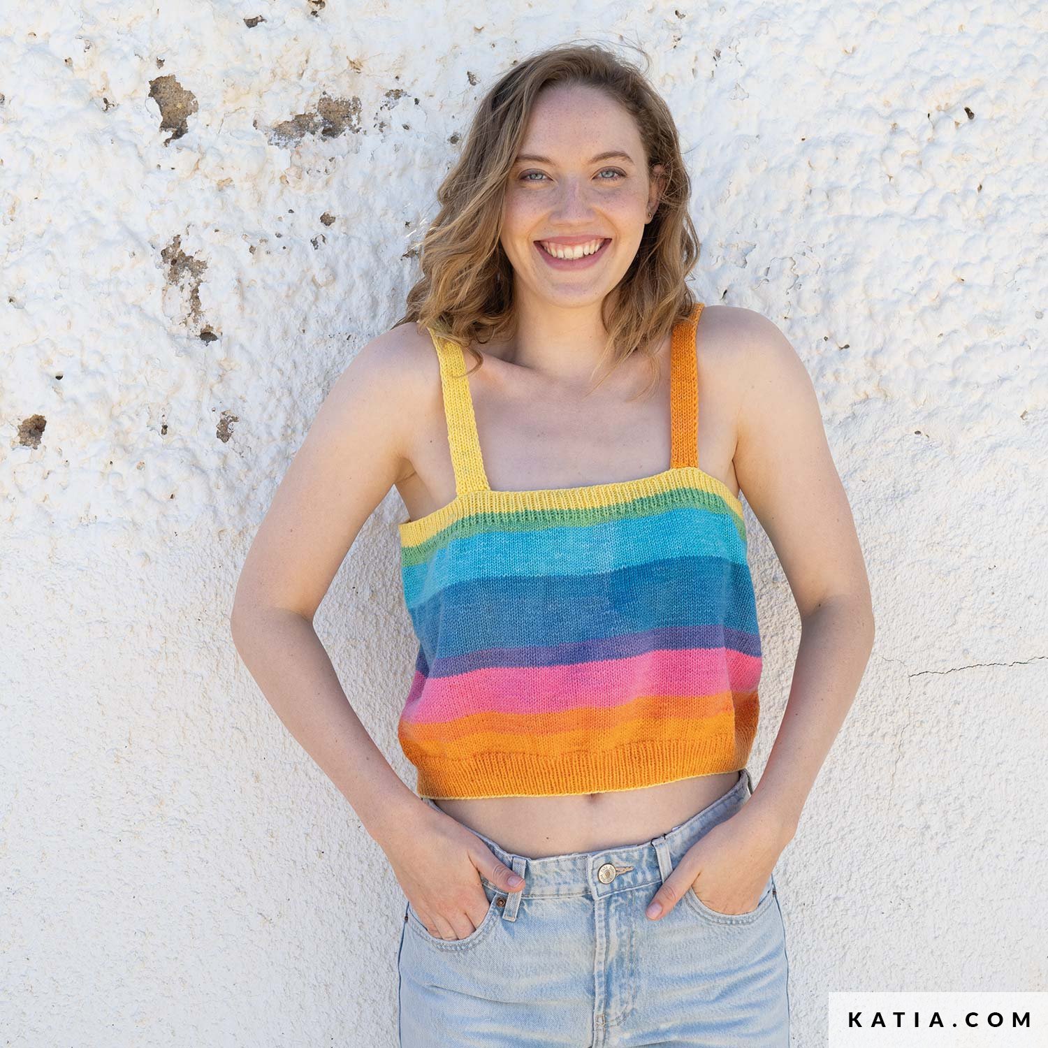 pattern-knit-crochet-woman-top