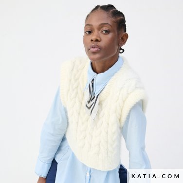 Pull Sans Manches Femme Col V - Gilet Tricoté Couleur Unie - Pour Automne/hiver, Style Décontracté
