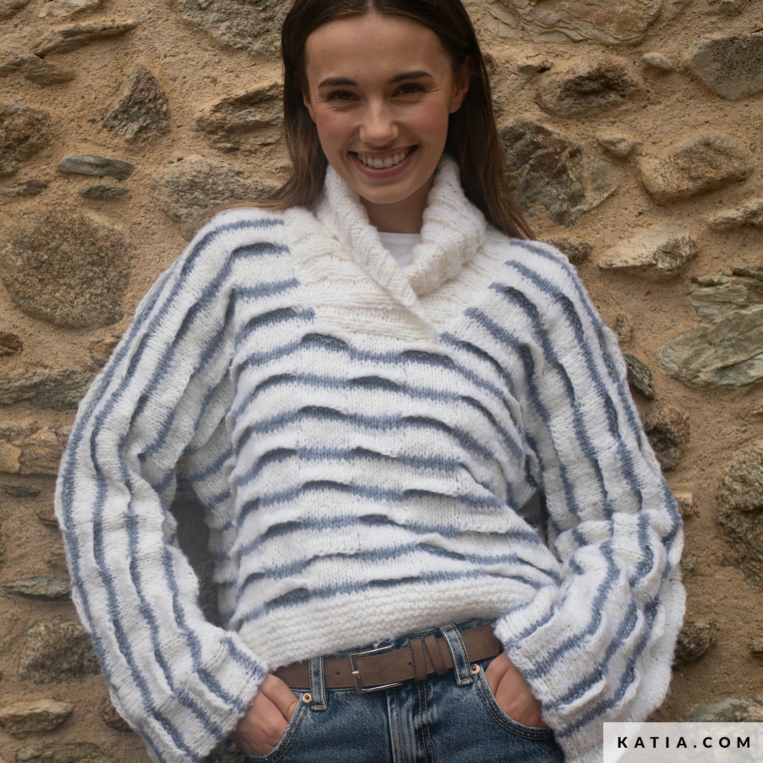 patroon breien haken dames trui herfst winter katia 8042 368 02 g