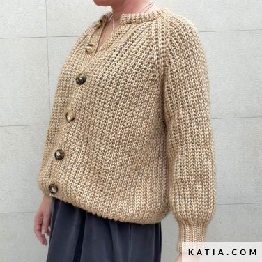 Chaqueta De Niña En Punto Crudo Con Botones Dorados | Tuc Tuc