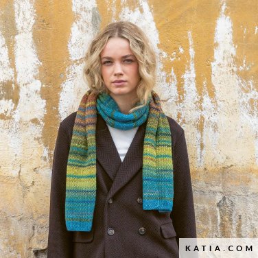 Sciarpa da donna a quadri, per autunno e inverno, colorata