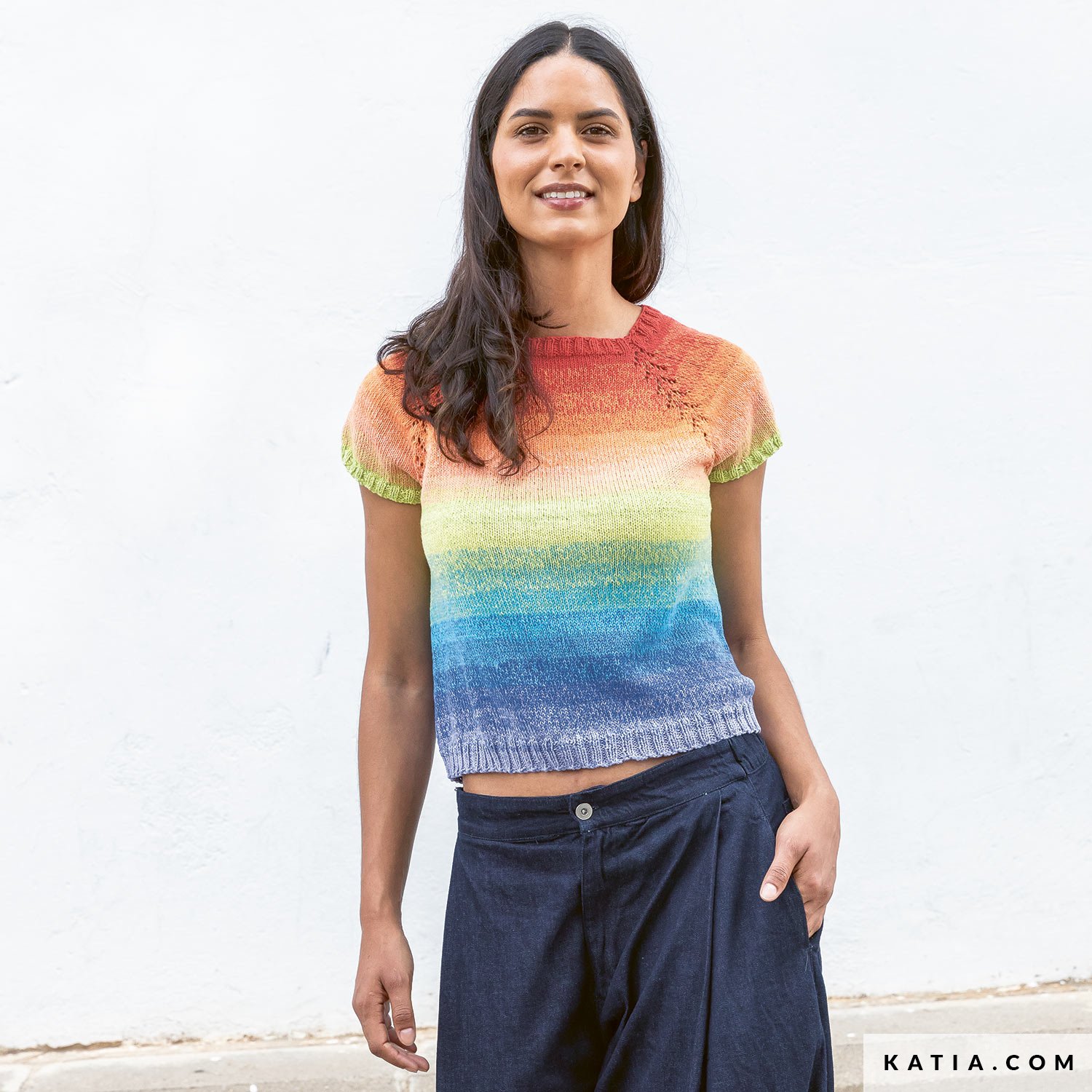 patroon breien haken dames trui lente zomer katia 8043 474 g