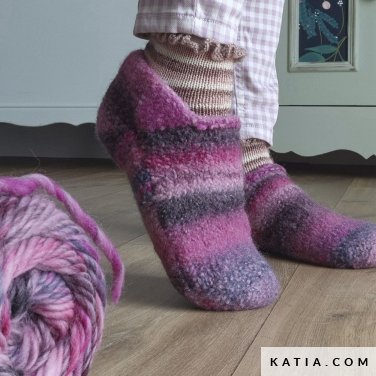 patroon breien haken woning slippers herfst winter katia 8044 462 p