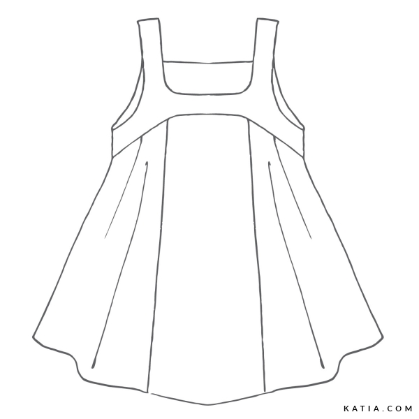 Sewing pattern Pinafore dress