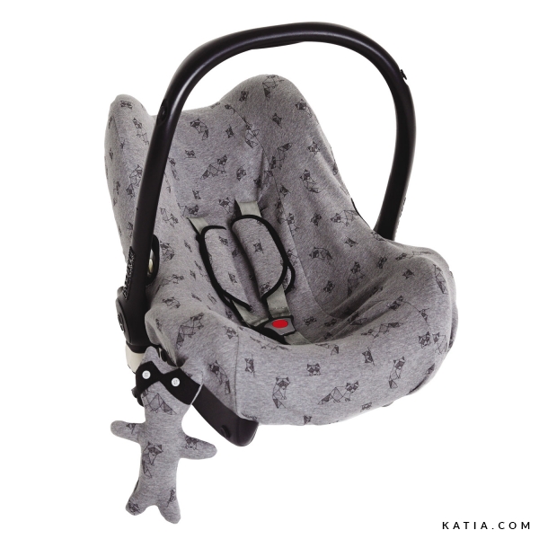 Naaipatroon Hoes MaxiCosi + rammelaar mapache | Katia.com