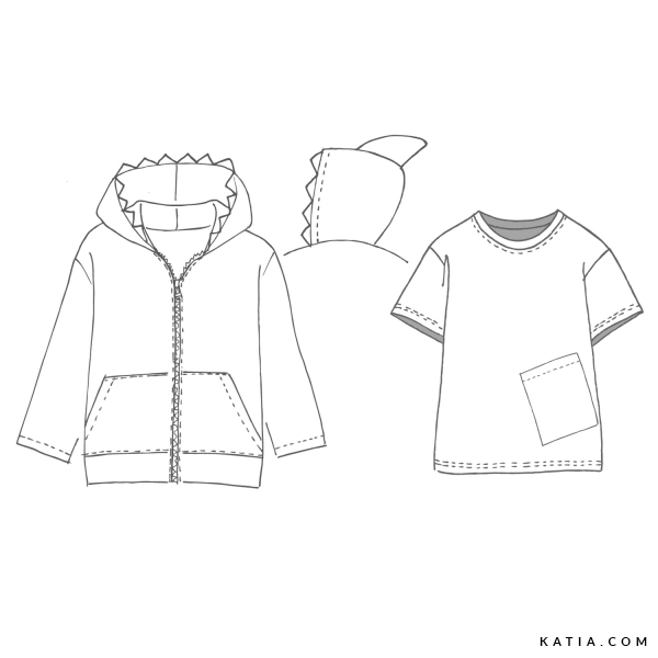 Sewing pattern Sweatshirt and T-shirt | Katia.com