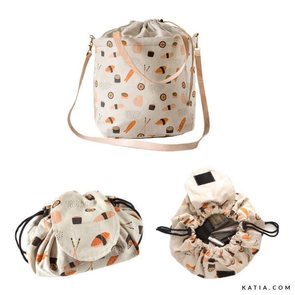 Patrón de Bolso bombonera y Neceser maquillaje | Katia.com