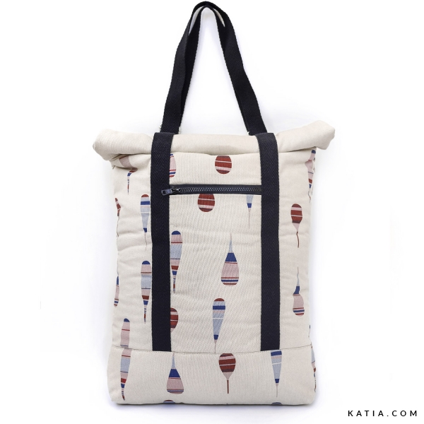 Backpack with velcro fastening and outer pocket