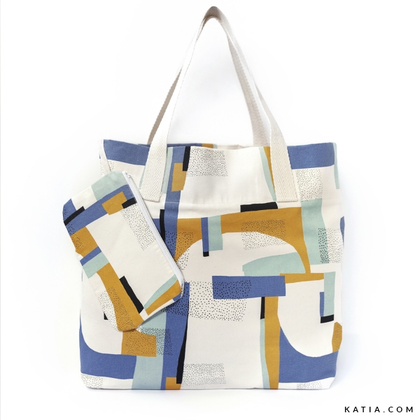 Patrón de Conjunto bolso de playa y neceser a juego | Katia.com