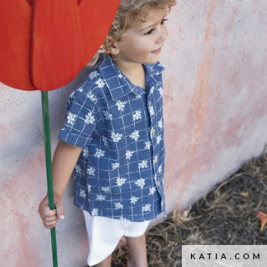 chemise manches courtes pour enfants de 1 a 8 ans l1 2422 katia p